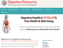 Tablet Screenshot of digestionresource.com